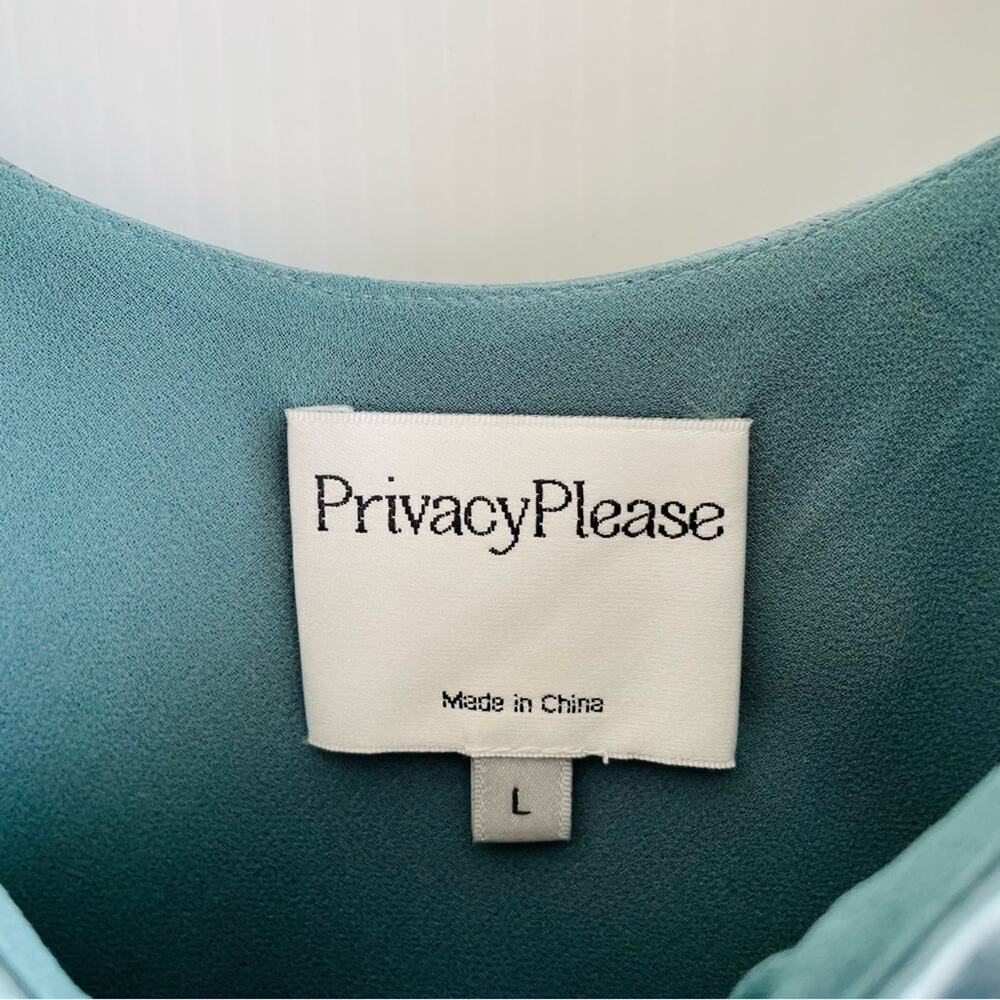 Revolve Privacy Please Wright off the shoulder size large color icy teal - Picture 3 of 8